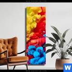 Leinwandbild Farbe Im Wasser Bunt Schmal Produktvorschau mit dem Bild Farbe im Wasser - bunt im Format Schmal.