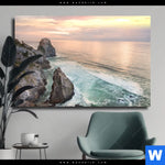 Leinwandbild Felsen Am Meer Querformat Produktvorschau mit dem Bild Felsen am Meer im Format Querformat.
