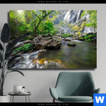 Leinwandbild Felsenbach Im Regenwald Querformat Produktvorschau mit dem Bild Felsenbach im Regenwald im Format Querformat.