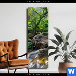 Leinwandbild Felsenbach Im Regenwald Schmal Produktvorschau mit dem Bild Felsenbach im Regenwald im Format Schmal.