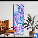 Leinwandbild Fluid Art Bubbless Aquamarin Schmal Produktvorschau mit dem Bild Fluid Art - Bubbless Aquamarin im Format Schmal.