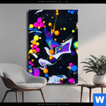 Leinwandbild Fluid Art Bubbless Neon Hochformat Produktvorschau mit dem Bild Fluid Art - Bubbless Neon im Format Hochformat.