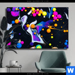 Leinwandbild Fluid Art Bubbless Neon Querformat Produktvorschau mit dem Bild Fluid Art - Bubbless Neon im Format Querformat.