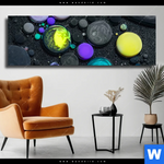 Leinwandbild Fluid Art Bubbless No 1 Panorama Produktvorschau mit dem Bild Fluid Art - Bubbless No.1 im Format Panorama.