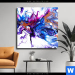 Leinwandbild Fluid Art Floral Quadrat Produktvorschau mit dem Bild Fluid Art Floral No.2 im Format Quadrat.