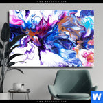 Leinwandbild Fluid Art Floral Querformat Produktvorschau mit dem Bild Fluid Art Floral im Format Querformat.
