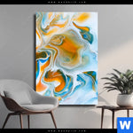 Leinwandbild Fluid Art Lagune Hochformat Produktvorschau mit dem Bild Fluid Art Lagune im Format Hochformat.