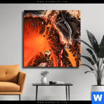 Leinwandbild Fluid Art Lavastrom Quadrat Produktvorschau mit dem Bild Fluid Art Lavastrom im Format Quadrat.