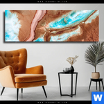 Leinwandbild Fluid Art Sandbank Panorama Produktvorschau mit dem Bild Fluid Art Sandbank im Format Panorama.