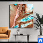 Leinwandbild Fluid Art Sandbank Quadrat Produktvorschau mit dem Bild Fluid Art Sandbank im Format Quadrat.