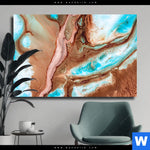 Leinwandbild Fluid Art Sandbank Querformat Produktvorschau mit dem Bild Fluid Art Sandbank im Format Querformat.