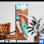 Leinwandbild Fluid Art Sandbank Schmal Produktvorschau mit dem Bild Fluid Art Sandbank im Format Schmal.