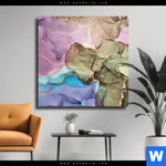 Leinwandbild Fluid Art Summertime Quadrat Produktvorschau mit dem Bild Fluid Art Summertime im Format Quadrat.