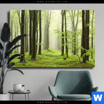 Leinwandbild Fruehling Im Buchenwald Querformat Produktvorschau mit dem Bild Frühling im Buchenwald im Format Querformat.