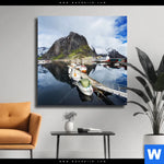 Leinwandbild Fruehling In Norwegen Quadrat Produktvorschau mit dem Bild Frühling in Norwegen im Format Quadrat.