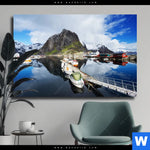 Leinwandbild Fruehling In Norwegen Querformat Produktvorschau mit dem Bild Frühling in Norwegen im Format Querformat.