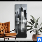 Leinwandbild Futuristische Skyline Schmal Produktvorschau mit dem Bild Futuristische Skyline im Format Schmal.