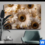 Leinwandbild Goldene Bluetenpracht Querformat Produktvorschau mit dem Bild Goldene Blütenpracht im Format Querformat.