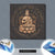 Leinwandbild Goldener Buddha No 2 Quadrat Materialbild