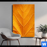 Leinwandbild Goldenes Blatt Hochformat Produktvorschau mit dem Bild Goldenes Blatt im Format Hochformat.