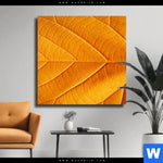 Leinwandbild Goldenes Blatt Quadrat Produktvorschau mit dem Bild Goldenes Blatt im Format Quadrat.