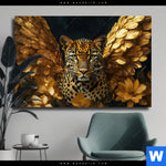 Leinwandbild Goldfluegel Leopard Querformat Produktvorschau mit dem Bild Goldflügel-Leopard im Format Querformat.