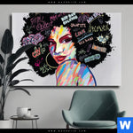 Leinwandbild Graffiti Afro No 1 Querformat Produktvorschau mit dem Bild Graffiti Afro No.1 im Format Querformat.