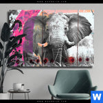 Leinwandbild Grunge Elefant Querformat Produktvorschau mit dem Bild Grunge Elefant im Format Querformat.