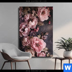 Leinwandbild Hellrosa Blumen Hochformat Produktvorschau mit dem Bild Hellrosa Blumen im Format Hochformat.