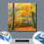 Leinwandbild Herbstfarben Im Nebligen Wald Quadrat Materialbild