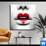 Leinwandbild Herz Mund Quadrat Produktvorschau mit dem Bild Herz-Mund im Format Quadrat.