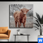 Leinwandbild Hochlandrind No 1 Quadrat Produktvorschau mit dem Bild Hochlandrind No.1 im Format Quadrat.