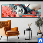 Leinwandbild Jolanda Frau Mit Blumen Im Haar Panorama Produktvorschau mit dem Bild Jolanda - Frau mit Blumen im Haar im Format Panorama.