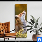 Leinwandbild Junger Fuchs Schmal Produktvorschau mit dem Bild Junger Fuchs im Format Schmal.