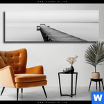 Leinwandbild Kalter Morgen Am Meer Panorama Produktvorschau mit dem Bild Kalter Morgen am Meer im Format Panorama.