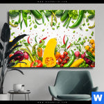 Leinwandbild Knackiges Frisches Gemuese Querformat Produktvorschau mit dem Bild Knackiges frisches Gemüse im Format Querformat.