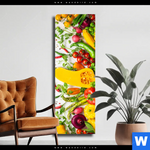 Leinwandbild Knackiges Frisches Gemuese Schmal Produktvorschau mit dem Bild Knackiges frisches Gemüse im Format Schmal.