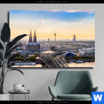 Leinwandbild Koelner Skyline Querformat Produktvorschau mit dem Bild Kölner Skyline im Format Querformat.