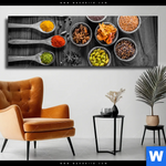 Leinwandbild Kraeutermischung Panorama Produktvorschau mit dem Bild Kräutermischung im Format Panorama.