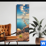 Leinwandbild Kuestenlandschaft Mit Altem Baum Schmal Produktvorschau mit dem Bild Küstenlandschaft mit altem Baum im Format Schmal.