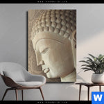 Leinwandbild Laechelnder Buddha Hochformat Produktvorschau mit dem Bild Lächelnder Buddha im Format Hochformat.