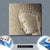 Leinwandbild Laechelnder Buddha Quadrat Materialbild