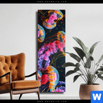 Leinwandbild Leuchtende Quallen Unter Wasser Schmal Produktvorschau mit dem Bild Leuchtende Quallen unter Wasser im Format Schmal.