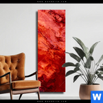 Leinwandbild Liquid Marmor Rot Schmal Produktvorschau mit dem Bild Liquid Marmor rot im Format Schmal.