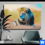 Leinwandbild Loewe Farben Der Wildnis Querformat Produktvorschau mit dem Bild Löwe - Farben der Wildnis im Format Querformat.