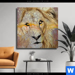 Leinwandbild Loewe Quadrat Produktvorschau mit dem Bild Löwe im Format Quadrat.