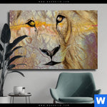 Leinwandbild Loewe Querformat Produktvorschau mit dem Bild Löwe im Format Querformat.