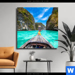 Leinwandbild Longtail Boot Quadrat Produktvorschau mit dem Bild Longtail-Boot im Format Quadrat.