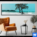 Leinwandbild Mangrovenbaum Im Wasser Panorama Produktvorschau mit dem Bild Mangrovenbaum im Wasser im Format Panorama.