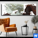 Leinwandbild Milch Kuesst Schokolade Panorama Produktvorschau mit dem Bild Milch küsst Schokolade im Format Panorama.